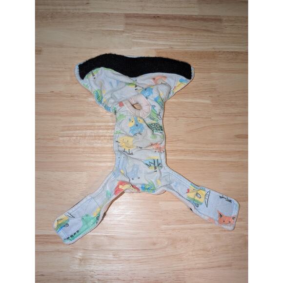 Animal Print Washable Dog Diaper w/ Waterproof Liner & Soft Velour Lining SZ M - Picture 3 of 5